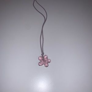 Purple crystal flower Swarovski necklace